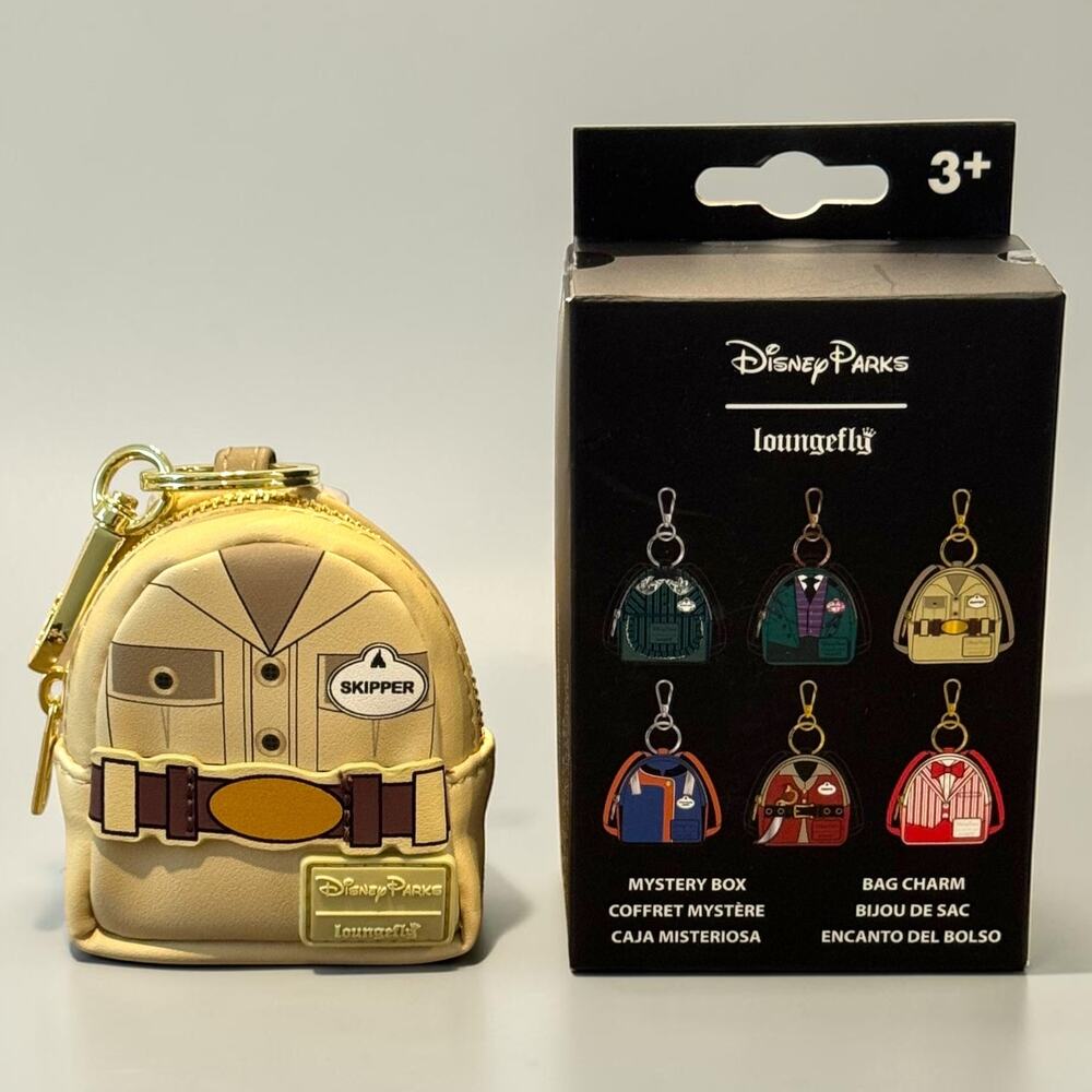 Disney Parks Loungefly Jungle Cruise Skipper Cast Member Mini Backpack Bag Charm